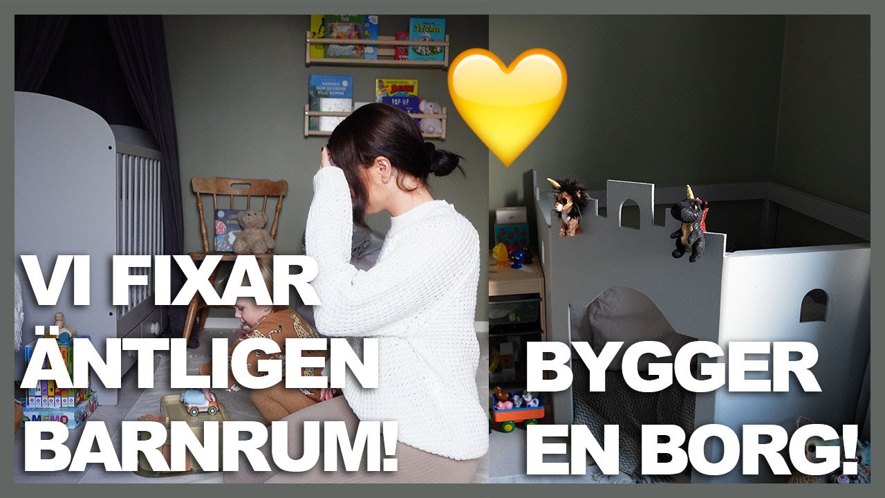 VI FIXAR ÄNTLIGEN BARNRUM! Snickrar ihop en borg och det blev så mysigt!