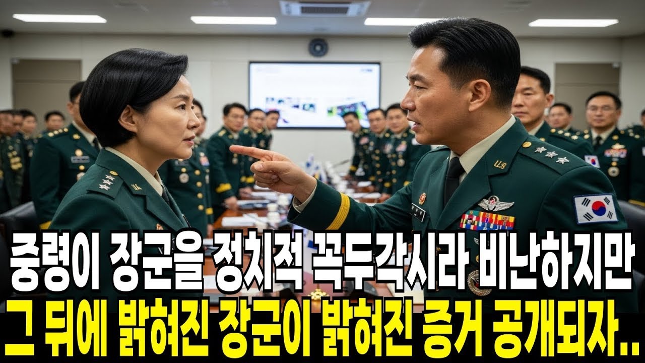 쓰리스타 여자 장군 앞에서 터진 중령의 폭탄발언, 그러나 기자회견장에서 드러난 충격적인 진실