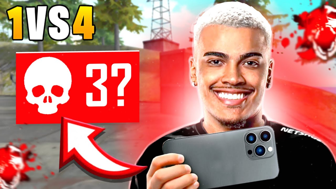 BATI MEU RECORD DE KILLS SOLO VS SQUAD DESSE ANO - FREE FIRE HUD 4 DEDOS