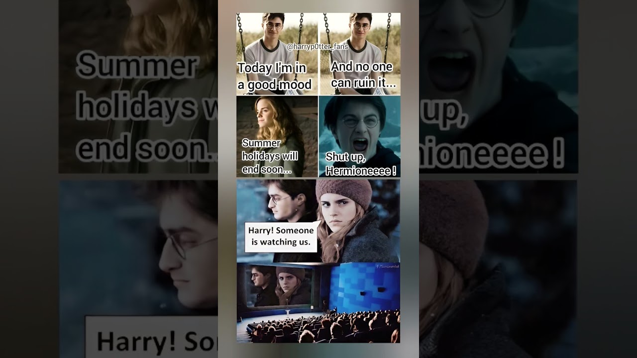 Harry in a Good Mood Until Hermione Speaks 😂|Summer Holidays Meme #shorts #funny #memes #harrypotter