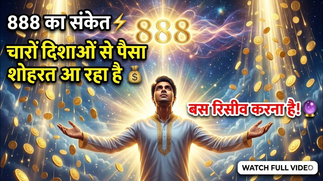 🧿888 का दिव्य संकेत 🔮 अब चारों दिशाओं से बरसेगा धन, बस रिसीव करने के लिए तैयार रहें! #tarot 