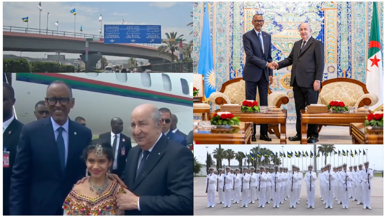 President Paul Kagame yageze muri Algeria, umujyi wose wari utatse amabendera y'u Rwanda