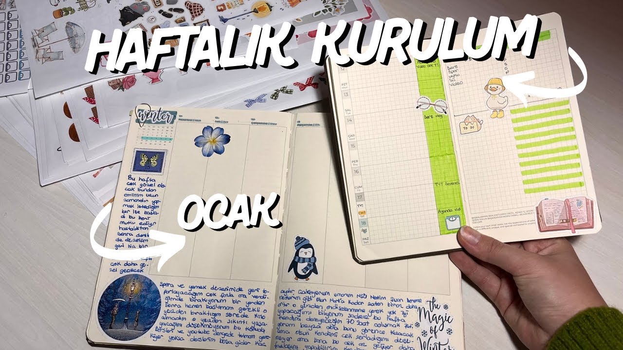 Ocak ayı haftalık kurulum | youna | paperora