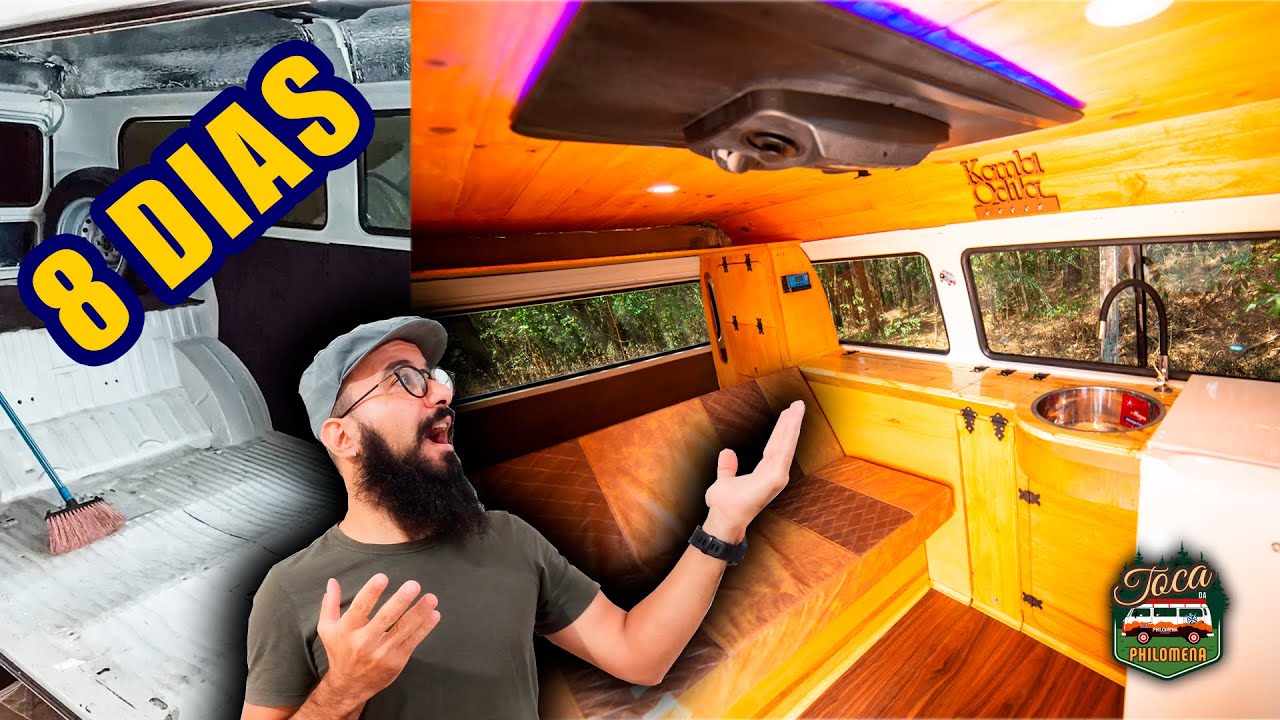 FIZ uma KOMBIHOME em 8 DIAS! - KOMBI ODILA - TOCA DA PHILOMENA - MOTORHOME