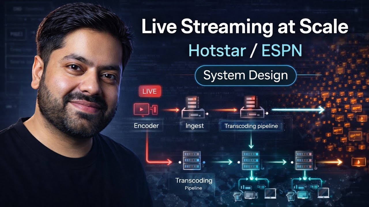 How Live Streaming Works at Scale (Hotstar / ESPN System Design)