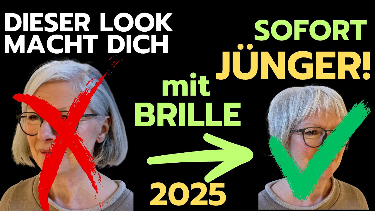 Freche Frisuren ab 60 mit Brille Diese Verwandlung macht 10 Jahre j&uuml;nger!