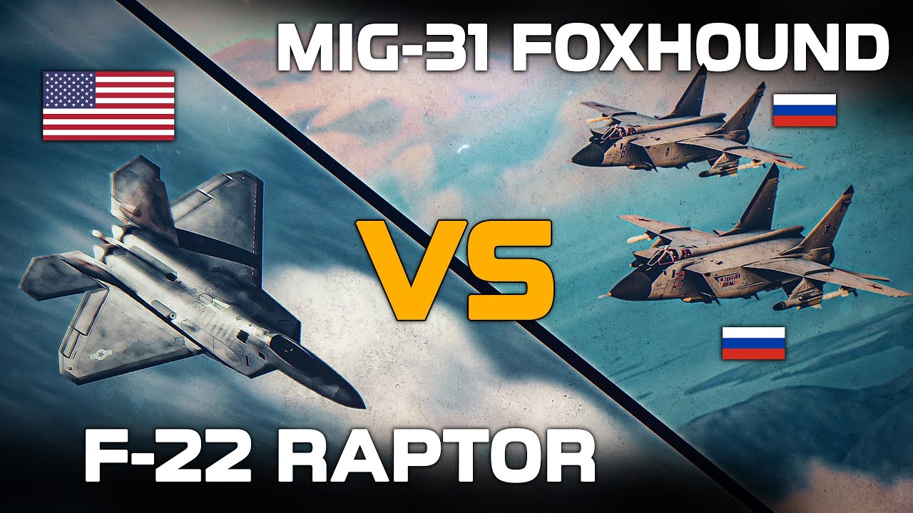 Stealth против Hypersonic | F-22 Raptor против двух МиГ-31 Foxhound | Цифровой боевой симулятор |...