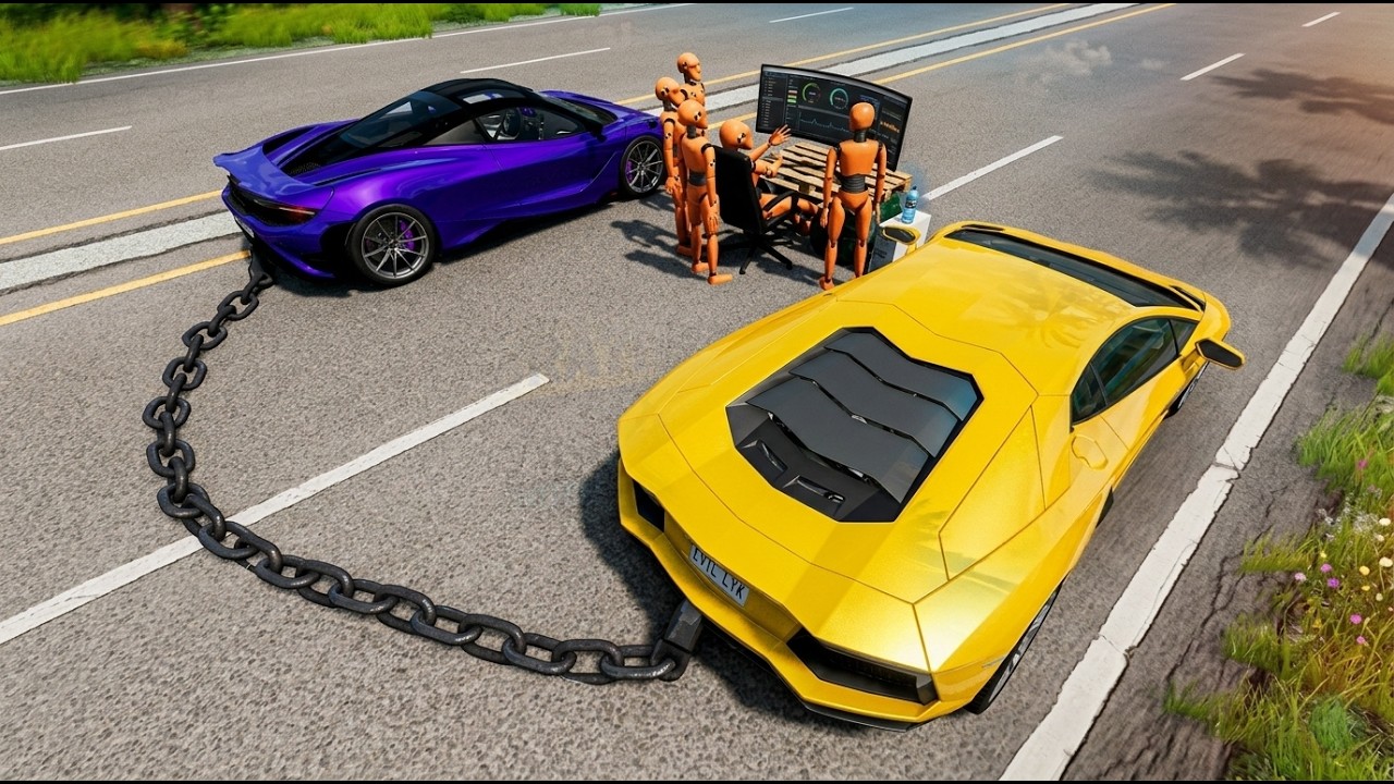 Chained Cars - BeamNG Drive
