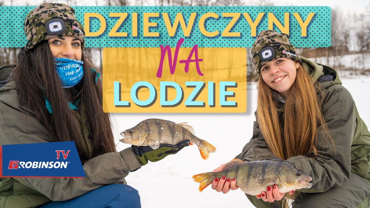 Dziewczyny na lodzie!🎣🎣 Aktywne łowienie okoni, załamanie lodu i kiszone śledzie! ROBINSONVLOG#39