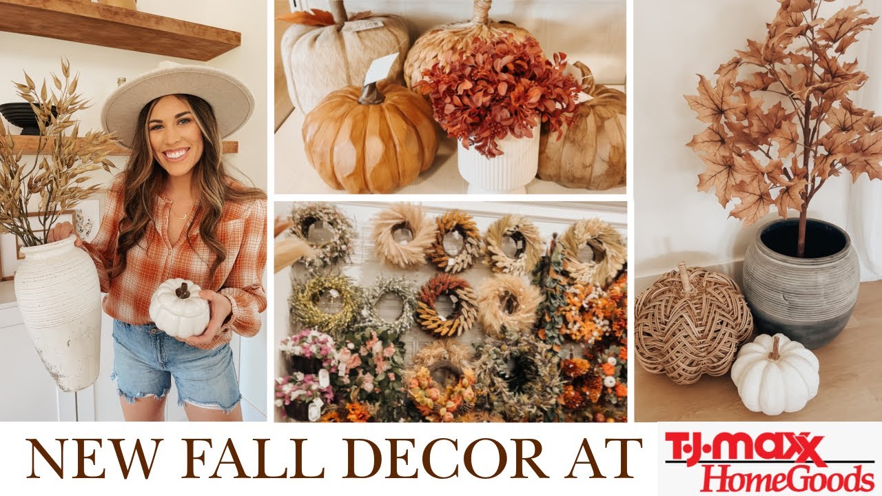 NEW FALL DECOR at HOMEGOODS AND TJ MAXX 2023 | FALL SHOP WITH ME AND HAUL