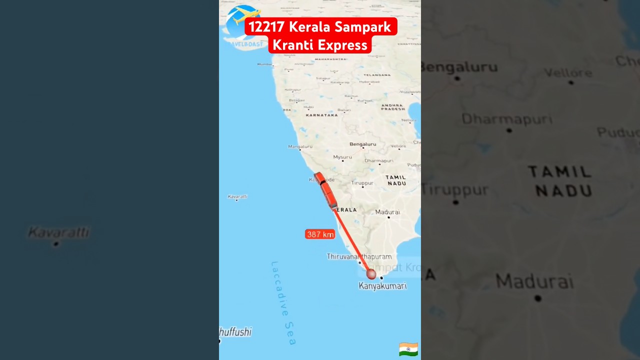 12217 Kerala Sampark Kranti Express kochuveli to Chandigarh train route 🚂 please subscribe karo