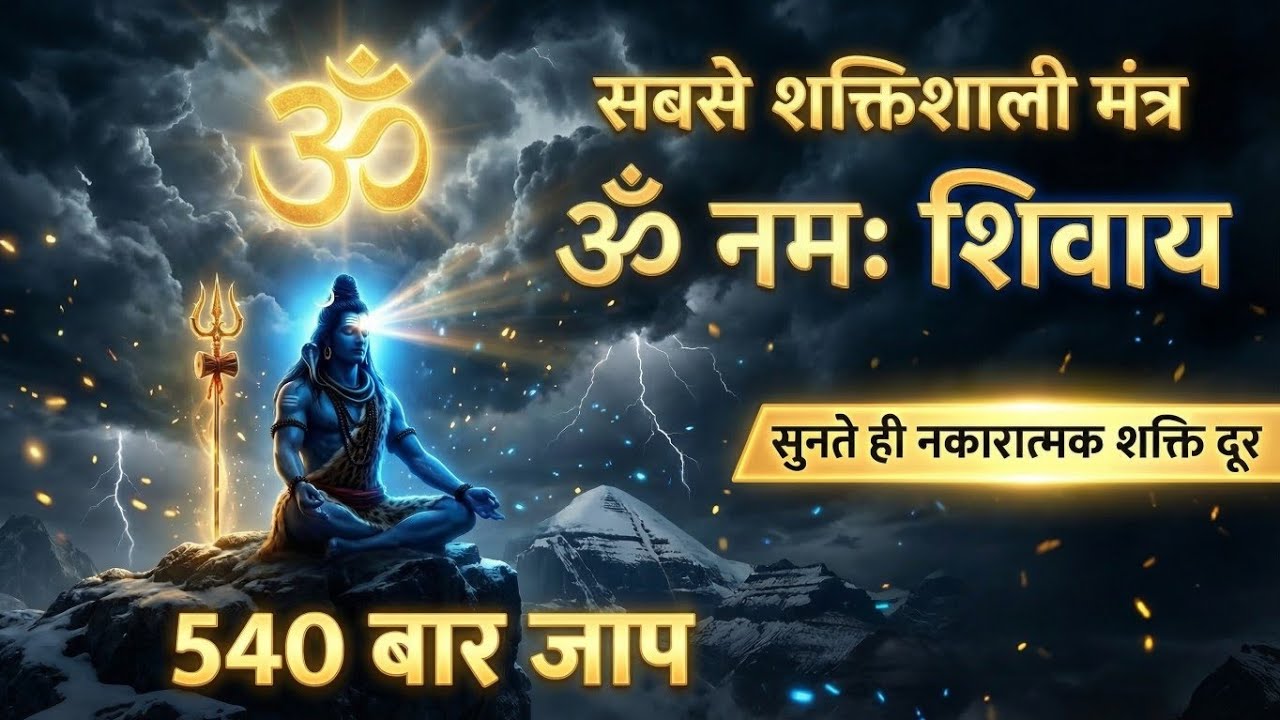540 बार ॐ नमः शिवाय मंत्र | Om Namah Shivaya Mantra | Mahadev Mantra | panch martra