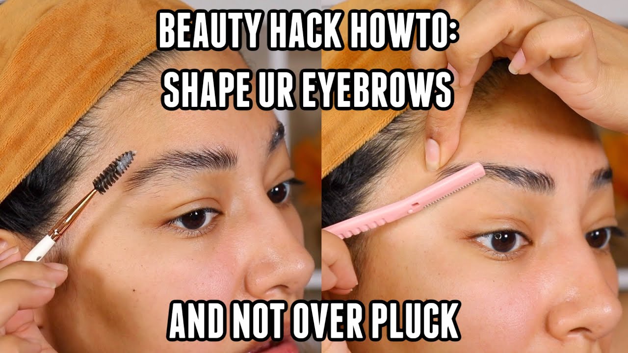 HOW TO GROOM + SHAPE EYEBROWS Without Over Plucking | BEAUTY HACK - Alexisjayda
