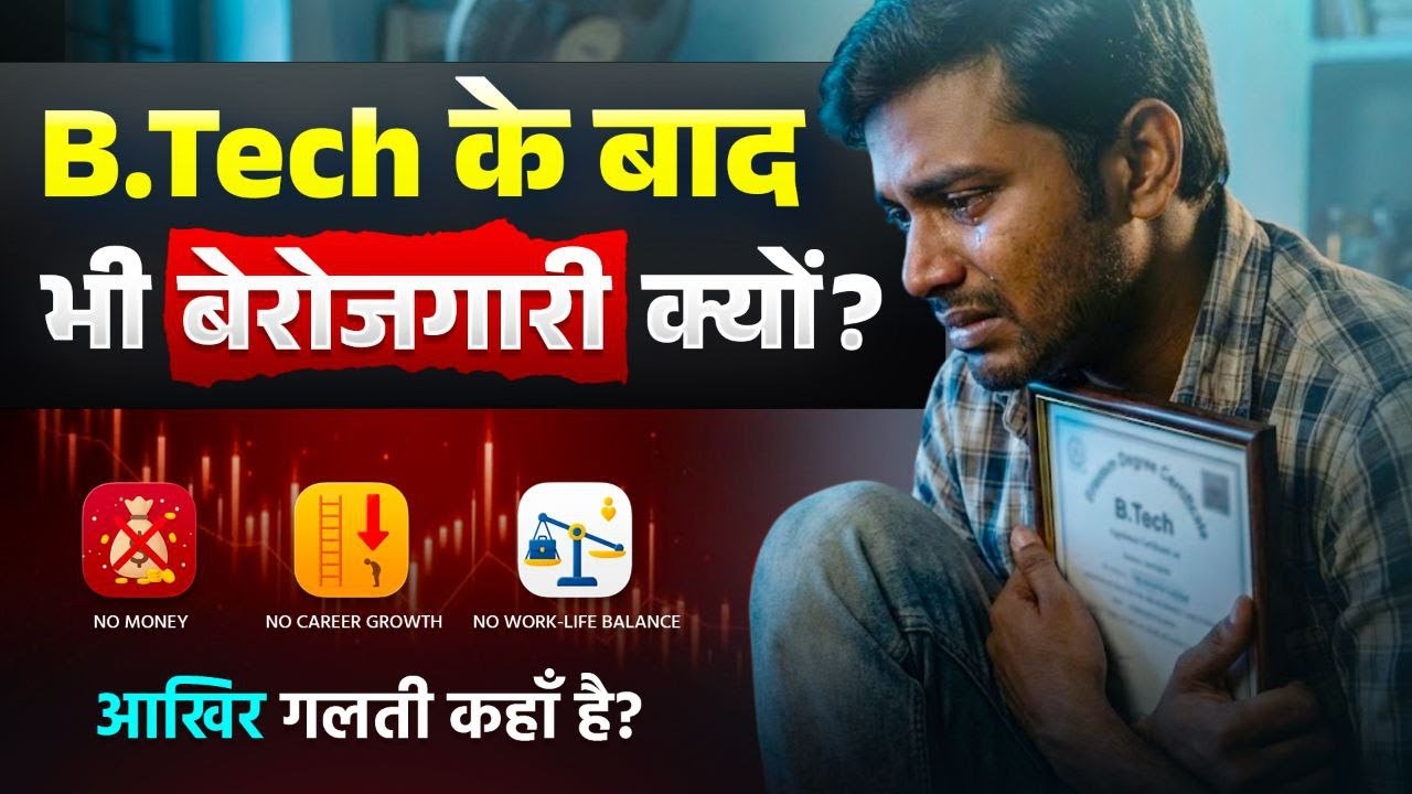 B.Tech बेरोजगारी का सच | Engineers बेरोजगार क्यों? | Engineering Students की सबसे बड़ी गलती