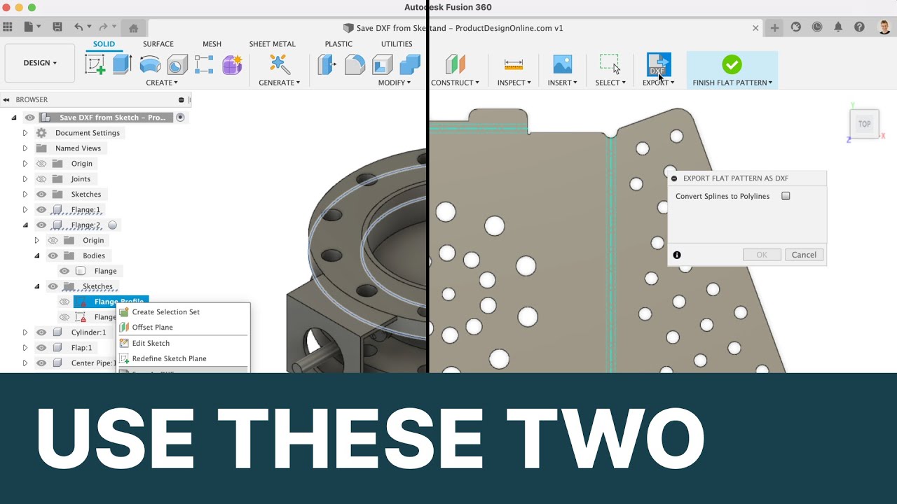 4 способа экспорта в DXF в Fusion 360