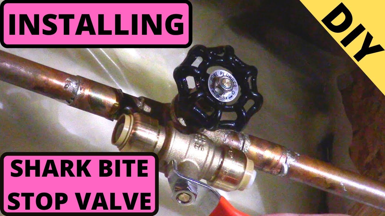 Leaky Stop Valve. Installed Shark Bite Ball Stop Valve. DIY.