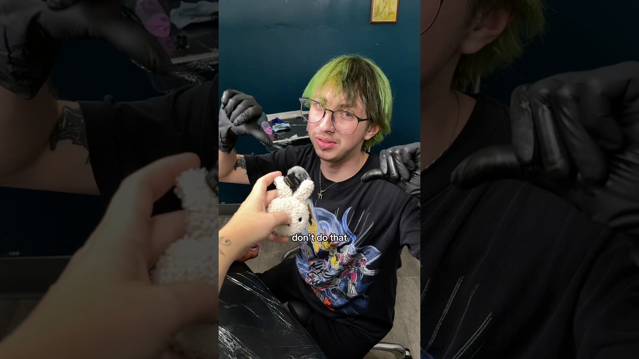 Tattoo Artists PASS or FAIL getting their first tattoo professionally at 18🫣 #tattoo #tattooshop