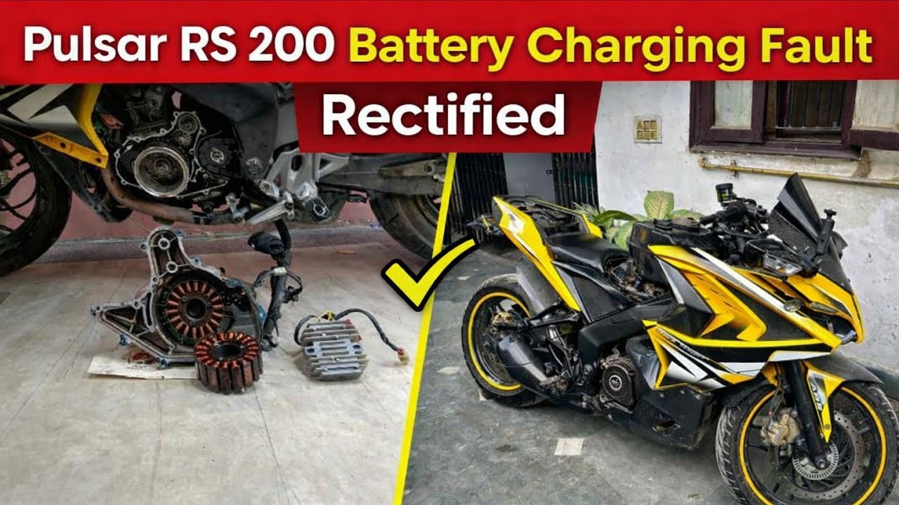 अब ये कया हो गया BS3 में 😰  Pulsar RS 200 Battery Charging problem 😔 rs 200 rectifier problem