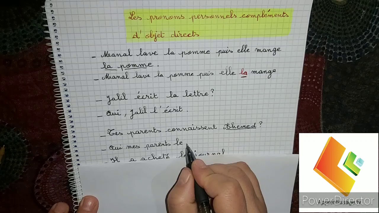 Les pronoms personnels compléments d'objet directs