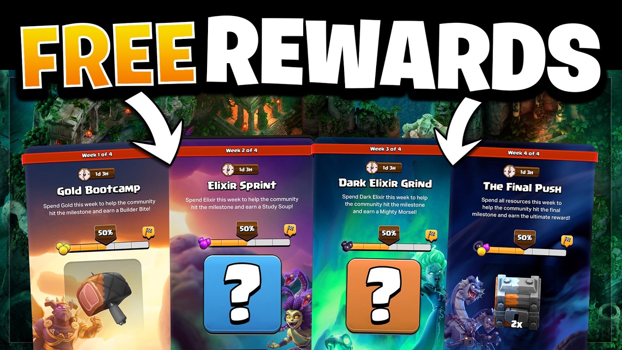 FREE Rewards for Everyone in Summer Jam Challenges Community Event | Clash of Clans