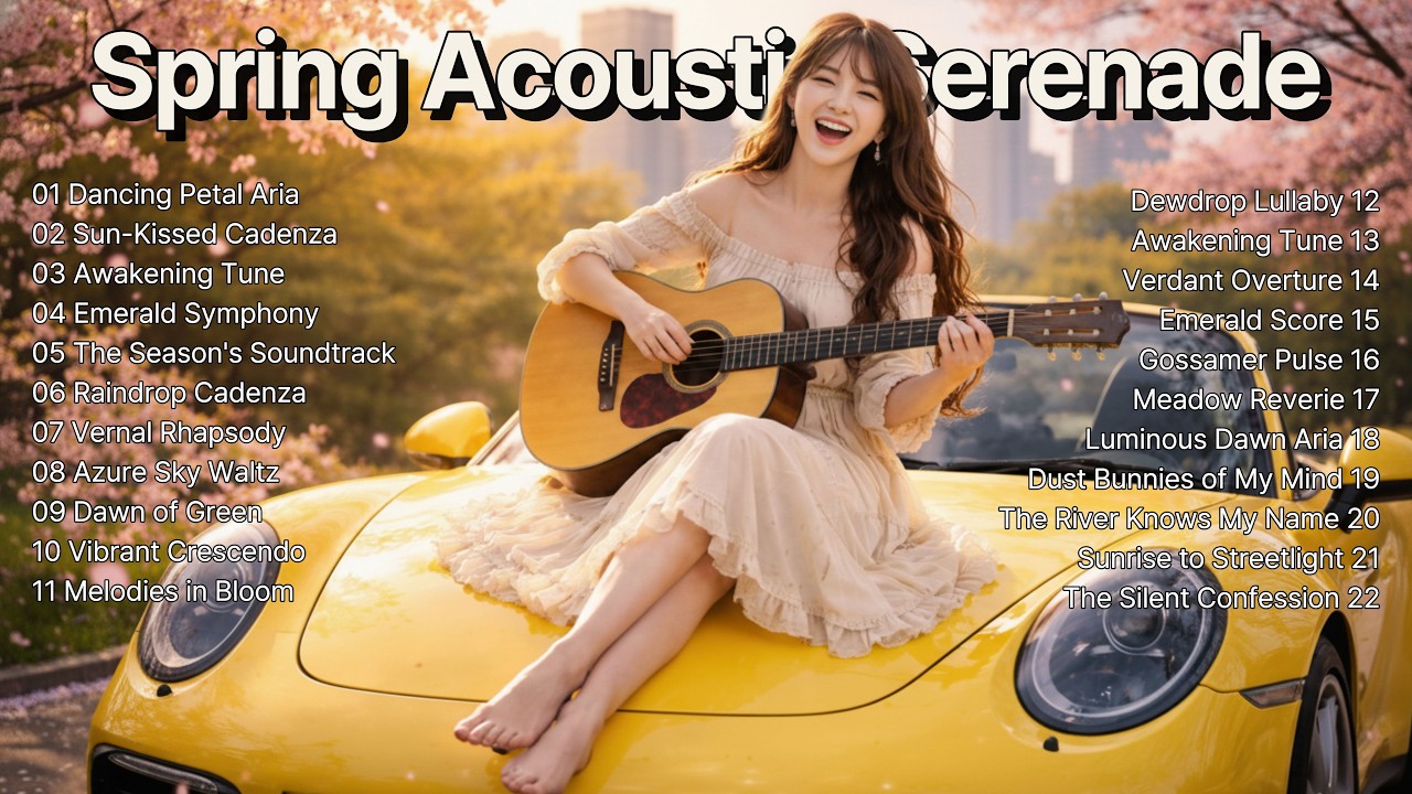 [Playlist] Весенняя Acoustic Symphony 🌸 | Acoustic Lo-Fi Pop X City Pop / Healing BGM