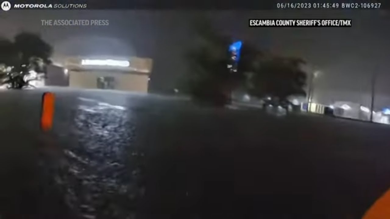 Deputy and driver sucked into storm drain