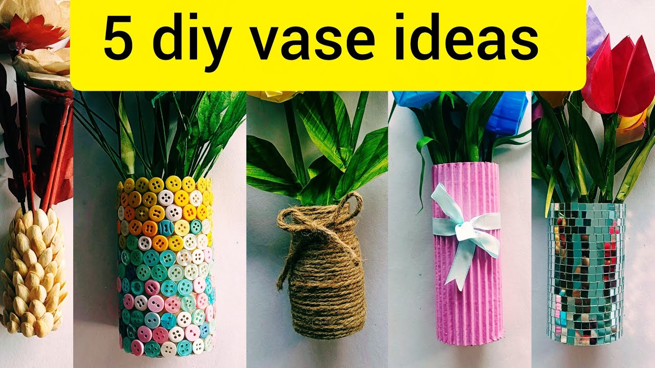 5 DIY Vase Ideas | Easy & Beautiful Home Decor Crafts
