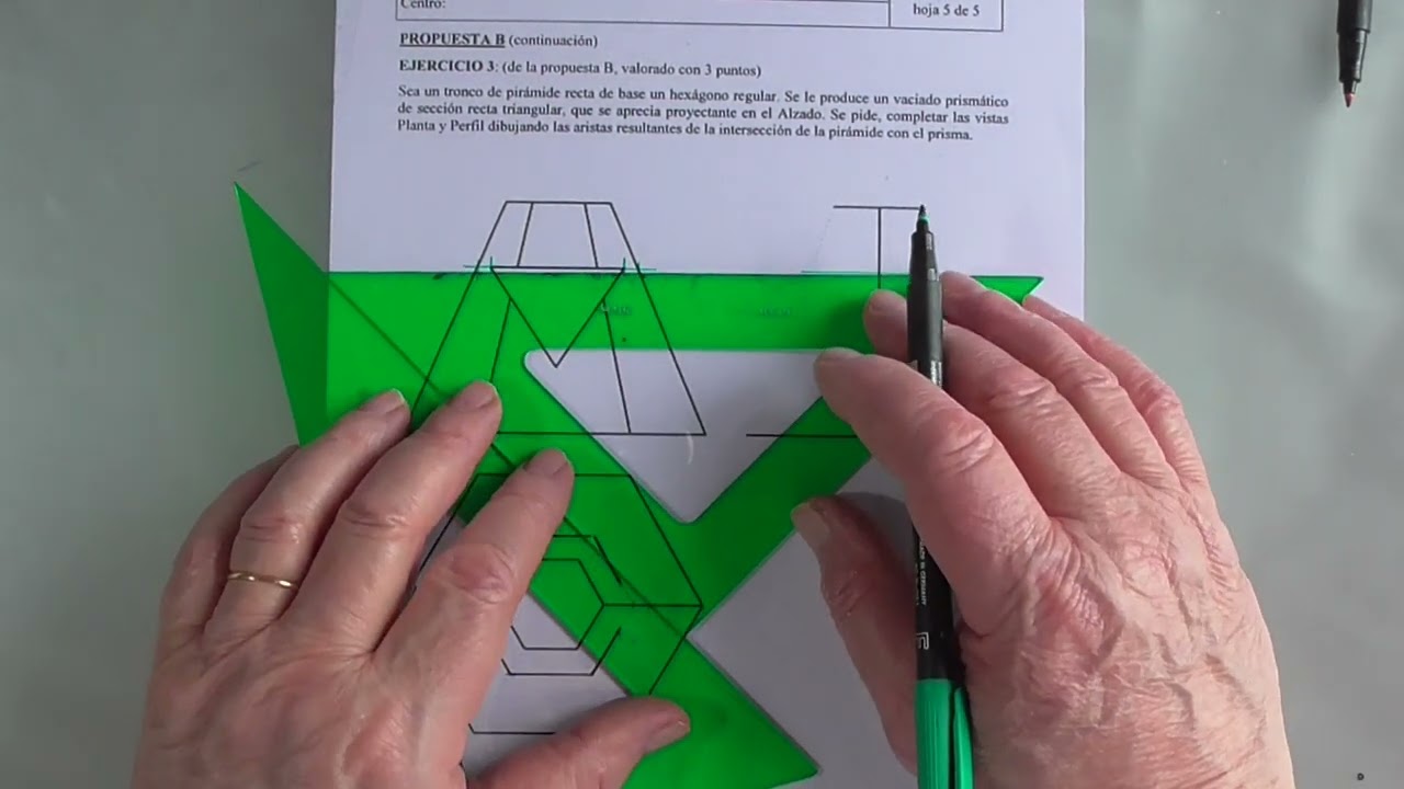 Diédrica PAU o EBAU (Selectividad) País Vasco. Intersección de sólidos