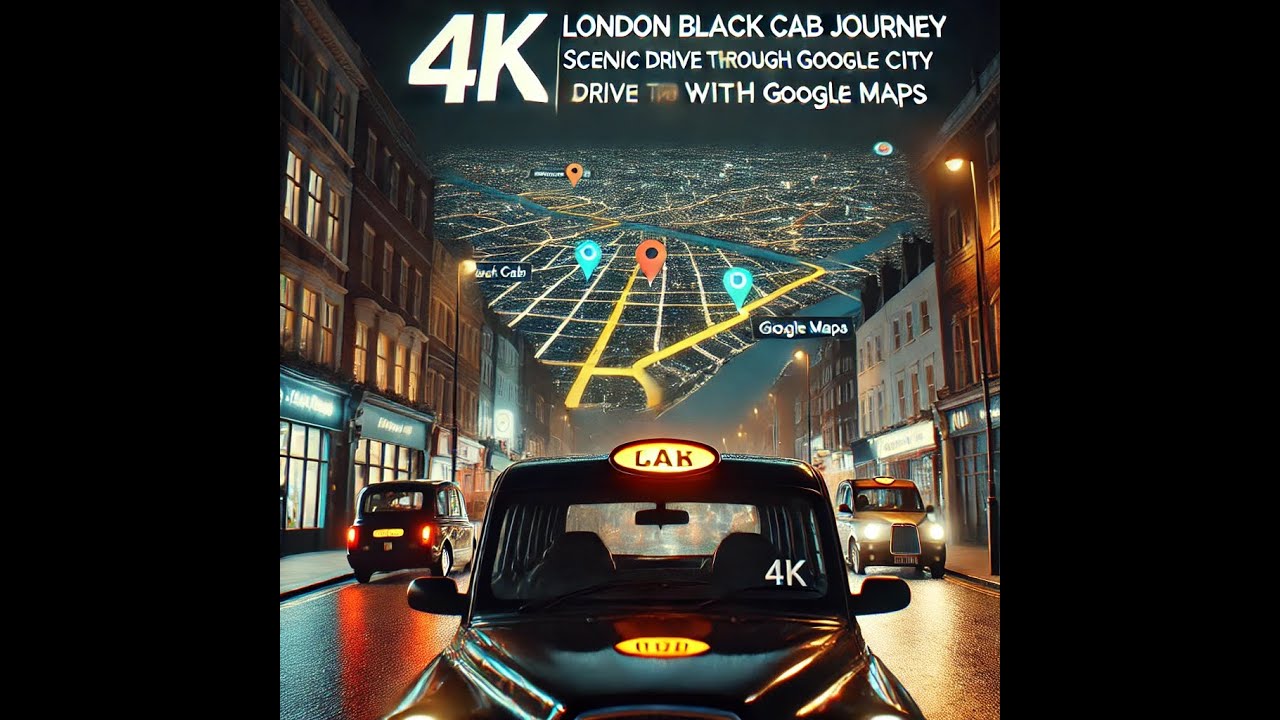 Driving Through London in 4K: A Black Cab Journey with Google Maps