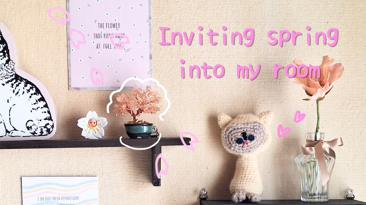 ベッドサイドに、ちいさな春を。/Inviting spring into my room🌱