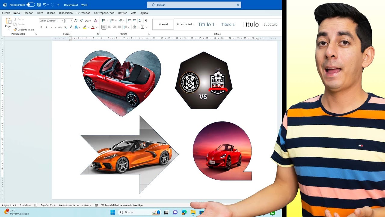 Como poner una IMAGEN dentro de una FORMA en WORD ✔️