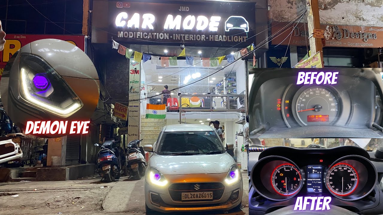 Installing top model SPEEDOMETER & DEMON EYE in SWIFT LXI .