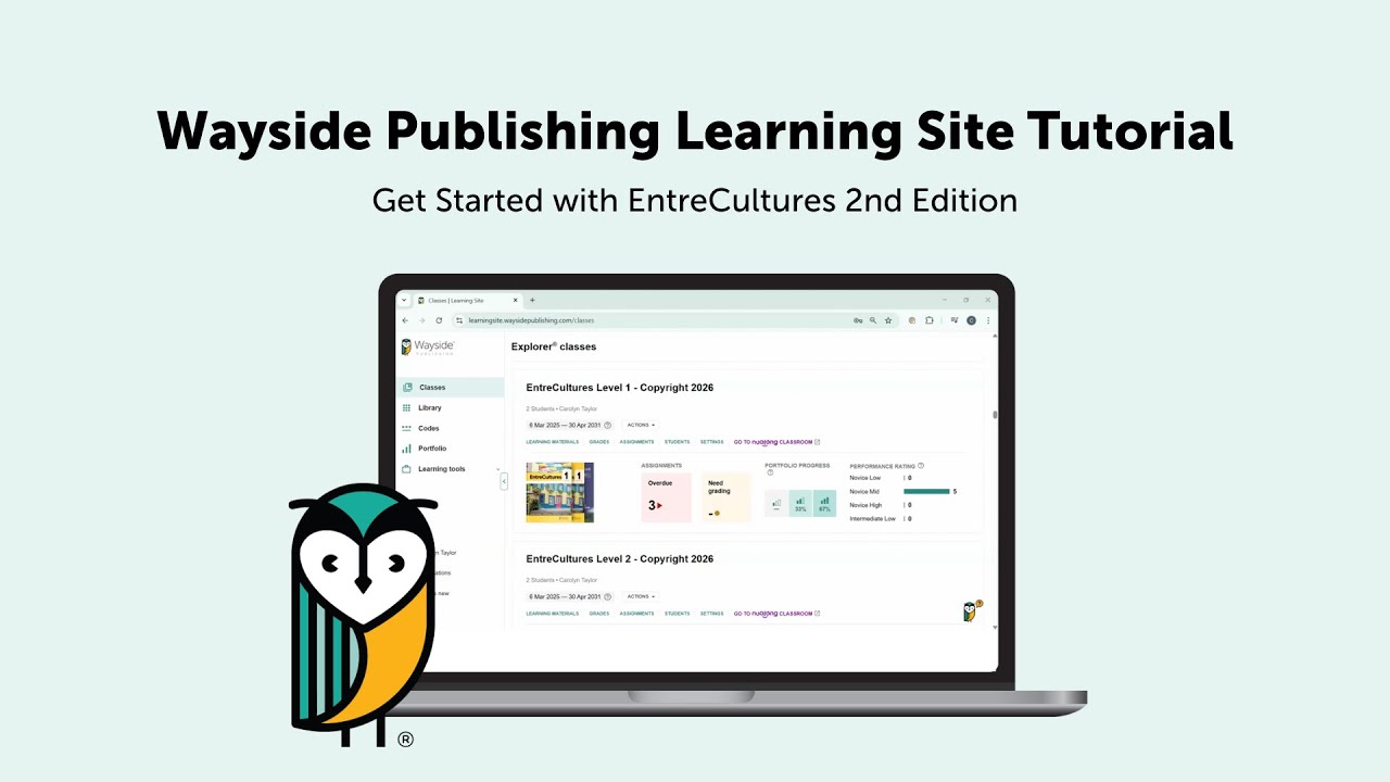 Wayside Learning Site Tutorial | How to Get Started with EntreCultures 2nd Edition (French)