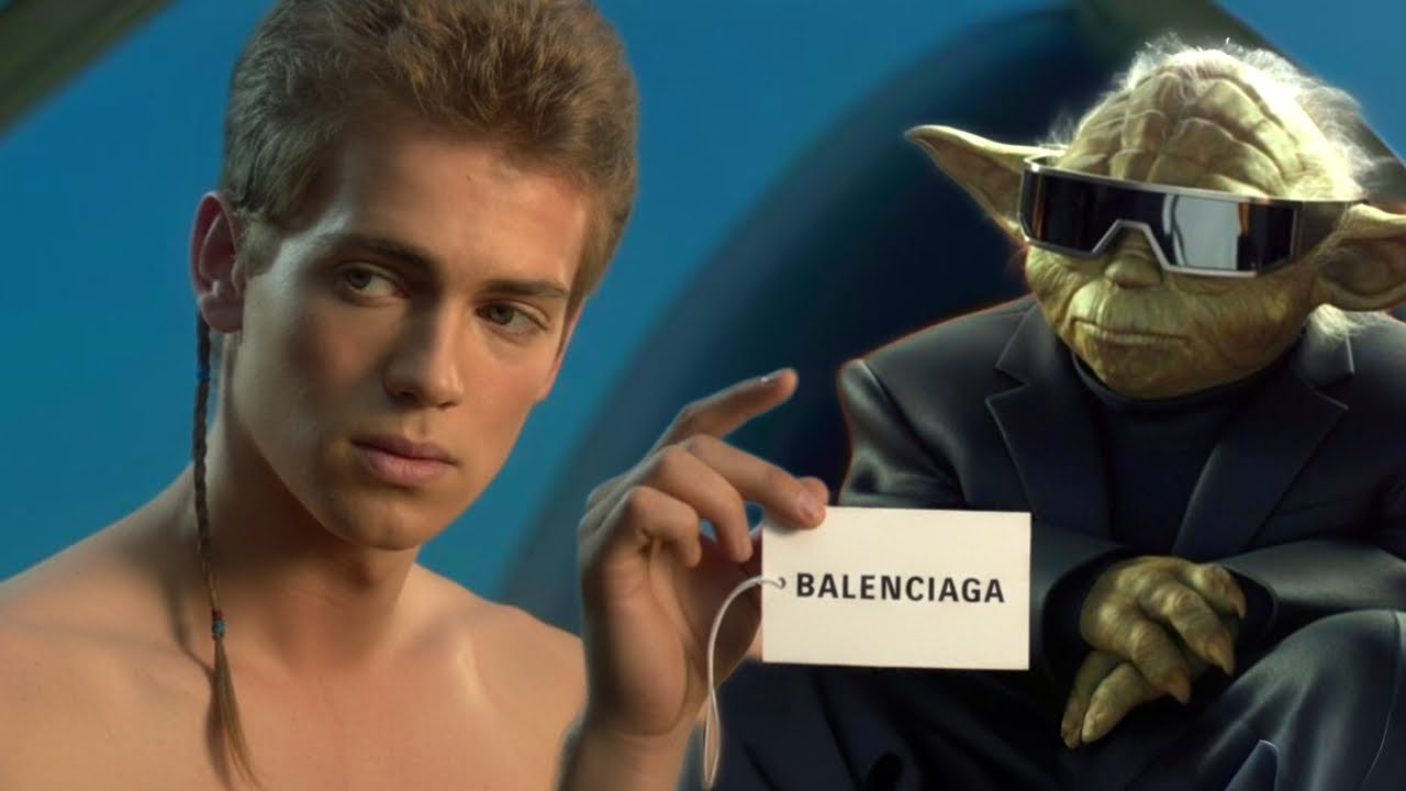 Star Wars But Anakin Is A Model (Yoda is Balenciaga)