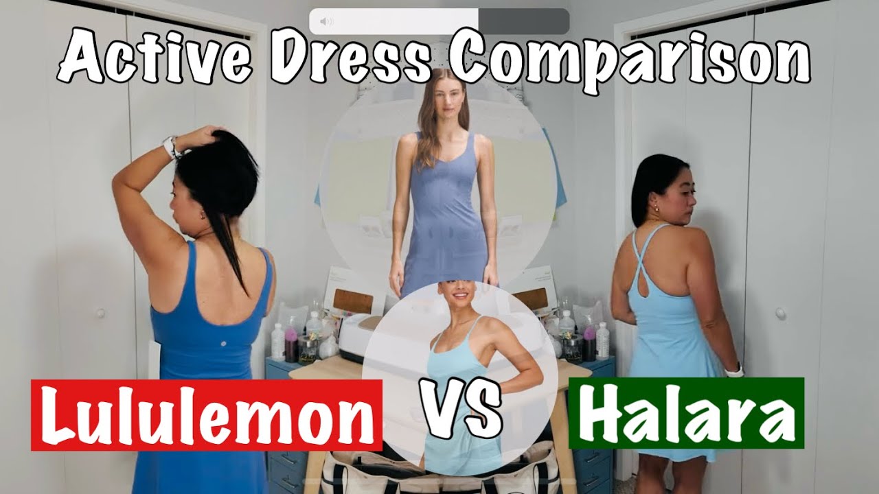 Lululemon Align Dress and Halara Plush Backless Active Dress Easy Peezy Comparison
