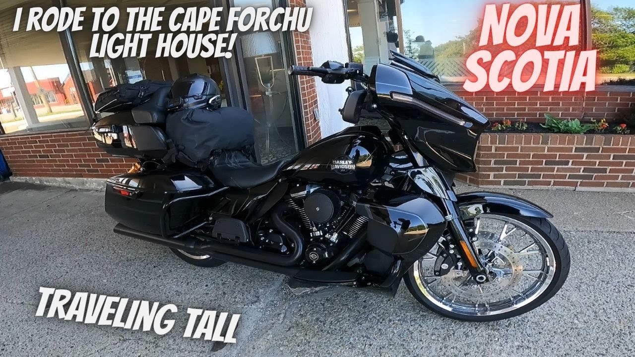 I rode my Harley-Davidson Street Glide Ultra to Nova Scotia to the Cape Forchu light house.