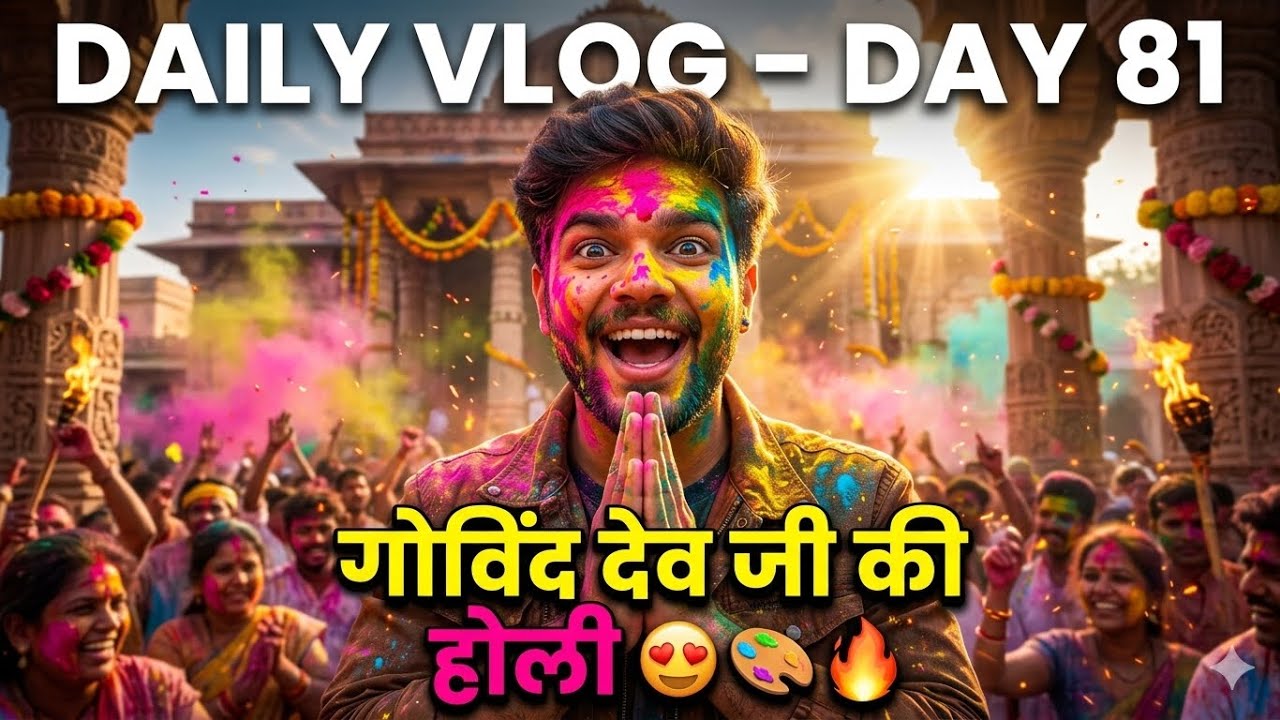 JAIPUR KI SABSE DHAMAKEDAR HOLI! 😍🔥 | GOVIND DEV JI MEIN KHELI AISI HOLI! 🎨 | Days81