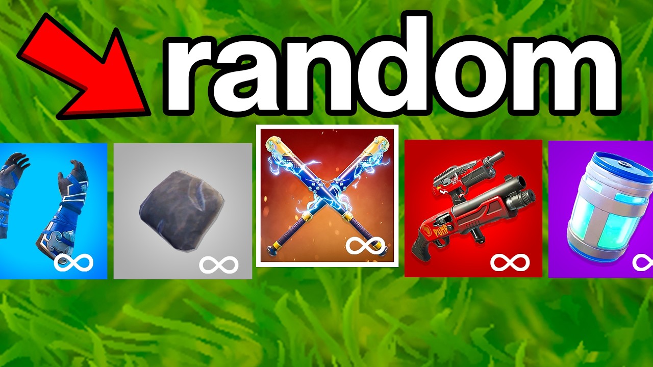 Fortnite But Everything Gives You Random Items!