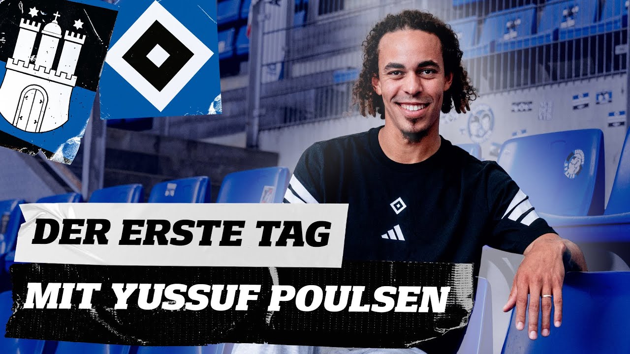 DER ERSTE TAG VON YUSSUF POULSEN BEIM HSV | Medizincheck, Kabine & Ankunft im Homeground