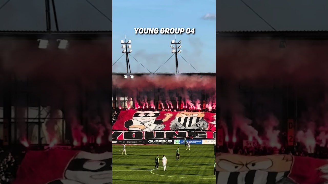 Oprawa Sandecji na meczu z GKS-em Jastrzębie