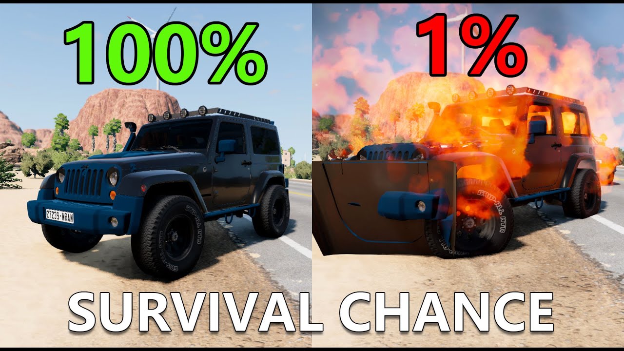 Realistic Crash Survival Tests #5 (With Dummies) | BeamNG.drive
