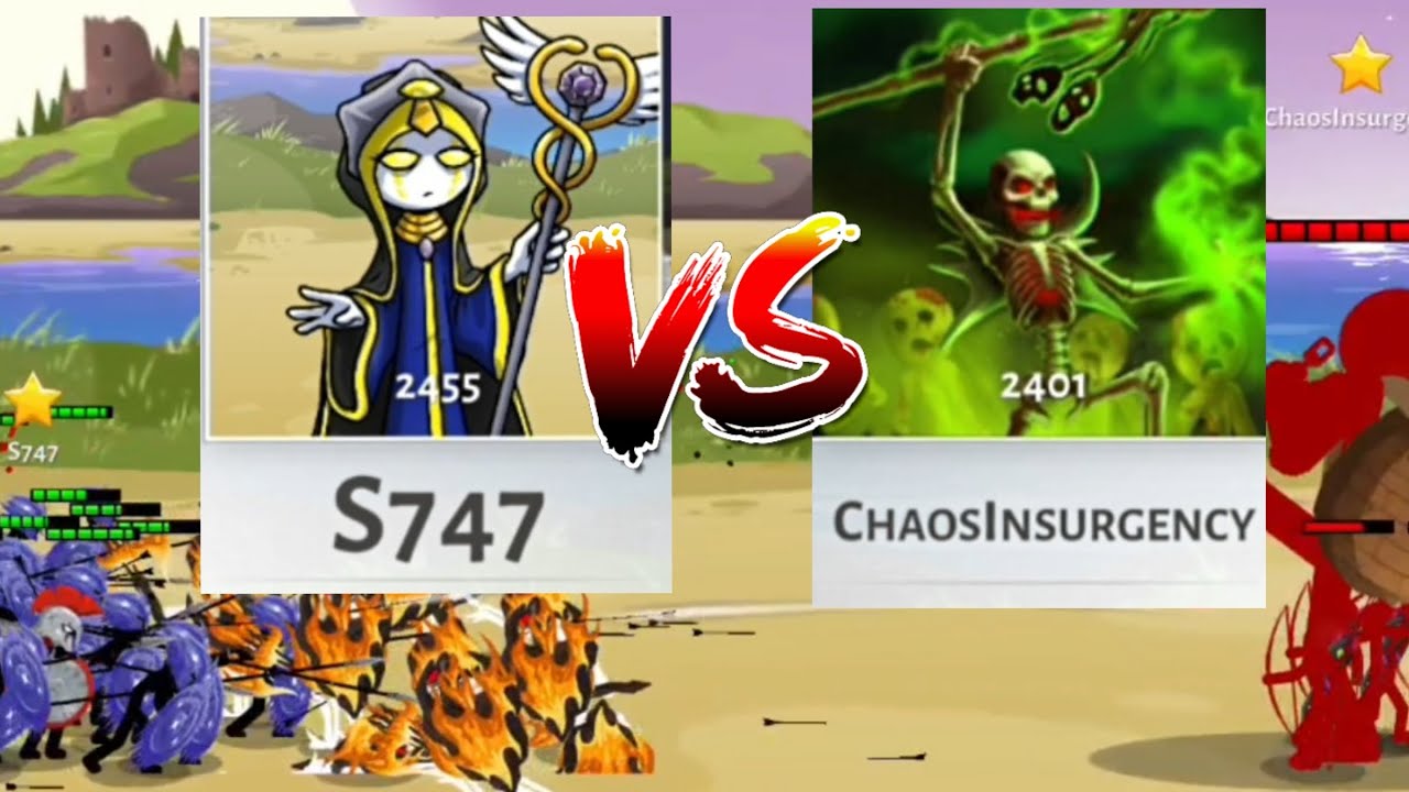 S747 vs Chaos | High Rank Matches | Stick War 3