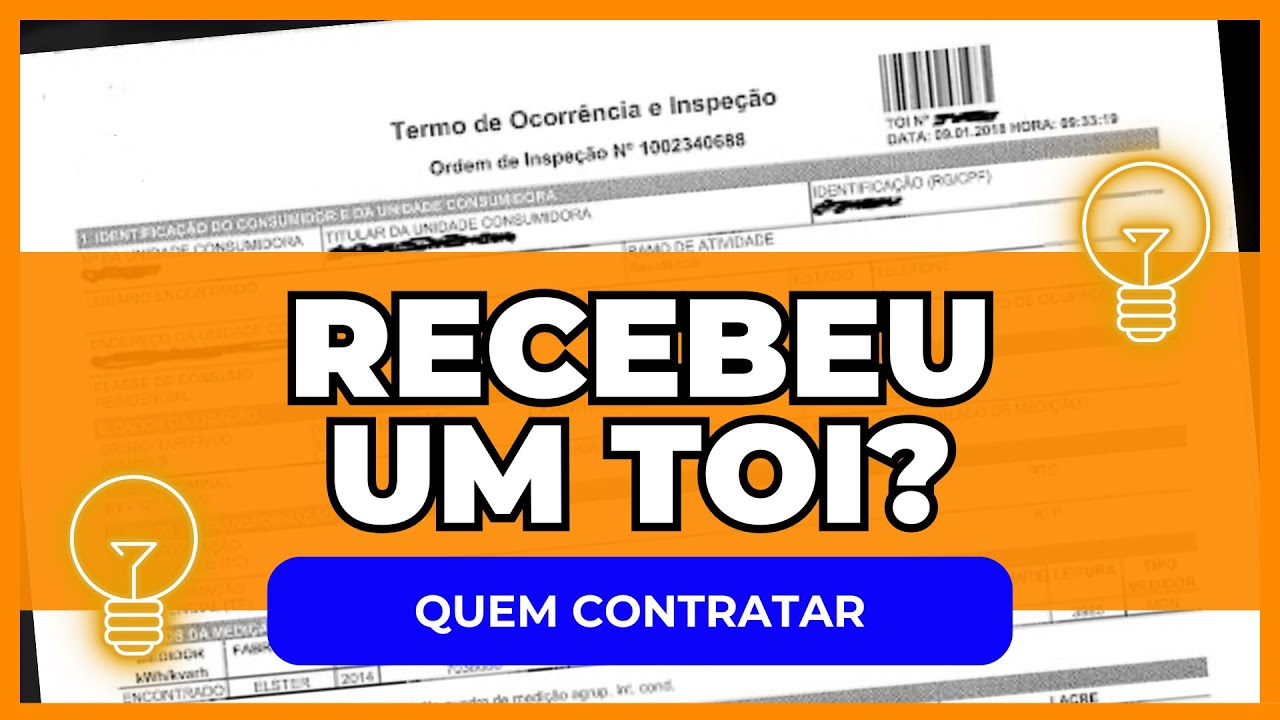 Recebi um TOI - Contrato um Advogado ou um Perito da área Elétrica nos casos de 