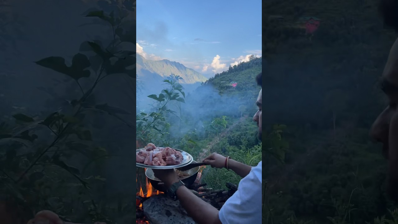 kashiv family out door cooking.   #outdoorcooking   #nature #himachal #kullu #manali #food #viral