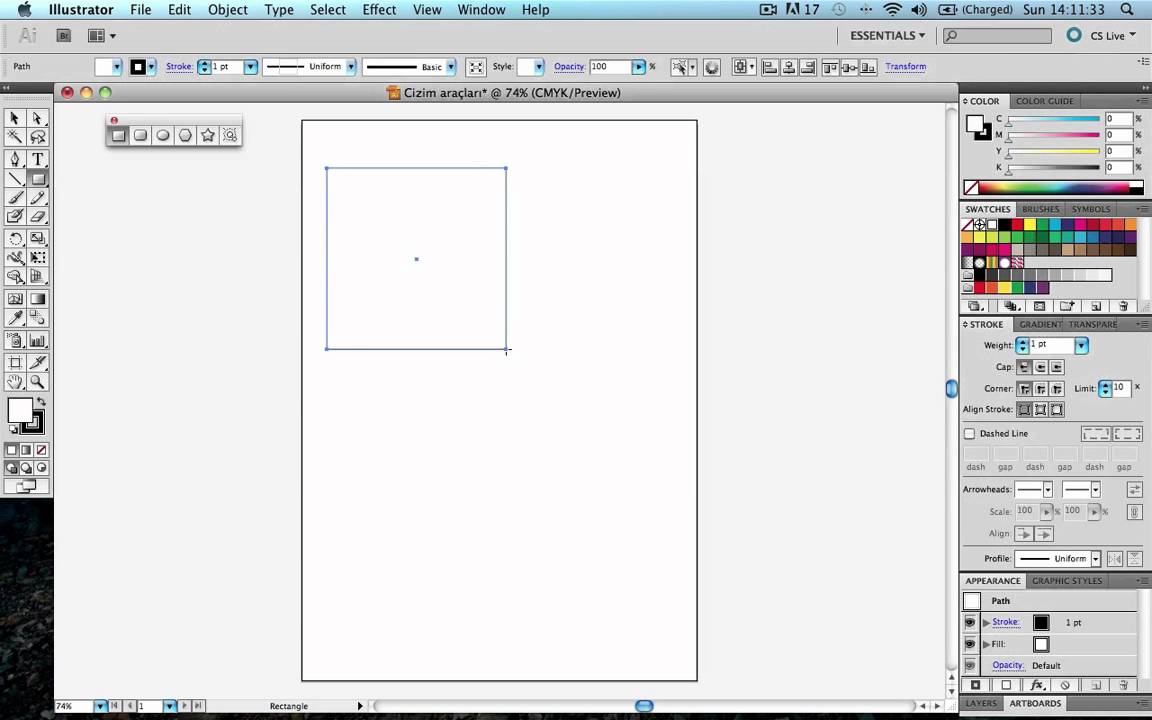 Kerim KIRPAT Illustrator CS5 Cizim Teknikleri I Rectangle Tool