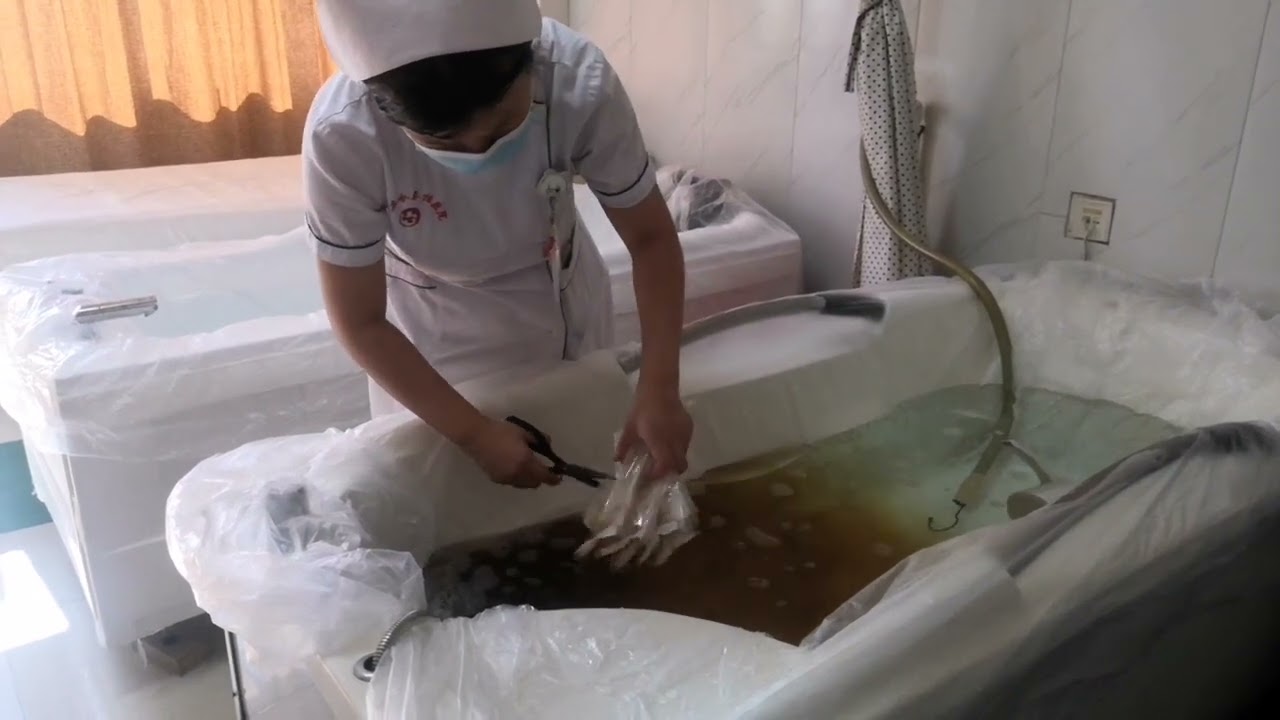 Chinese medicine room for herbal bath