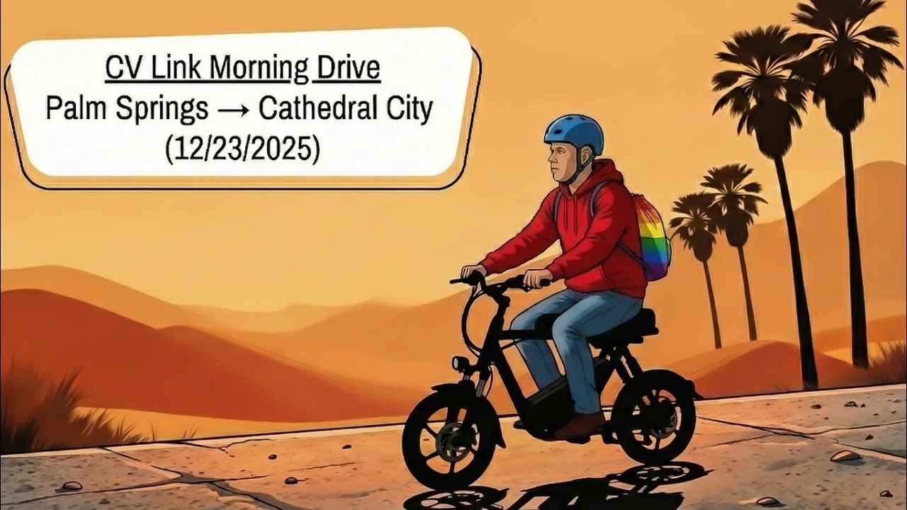 CV Link Morning Drive | Palm Springs → Cathedral City (12/23/2025)