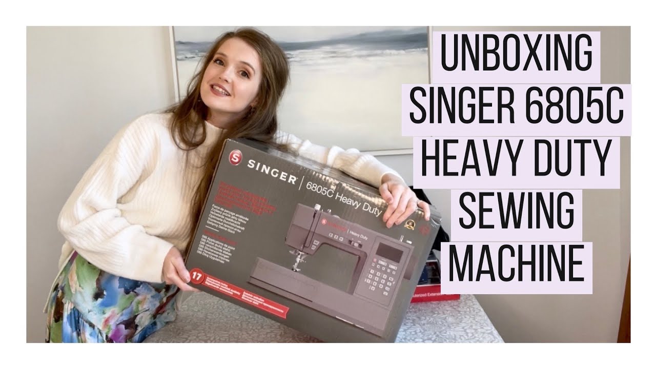 unboxing new sewing machine, Singer 6805C Heavy Duty with first impressions. Holly Dennett . AD