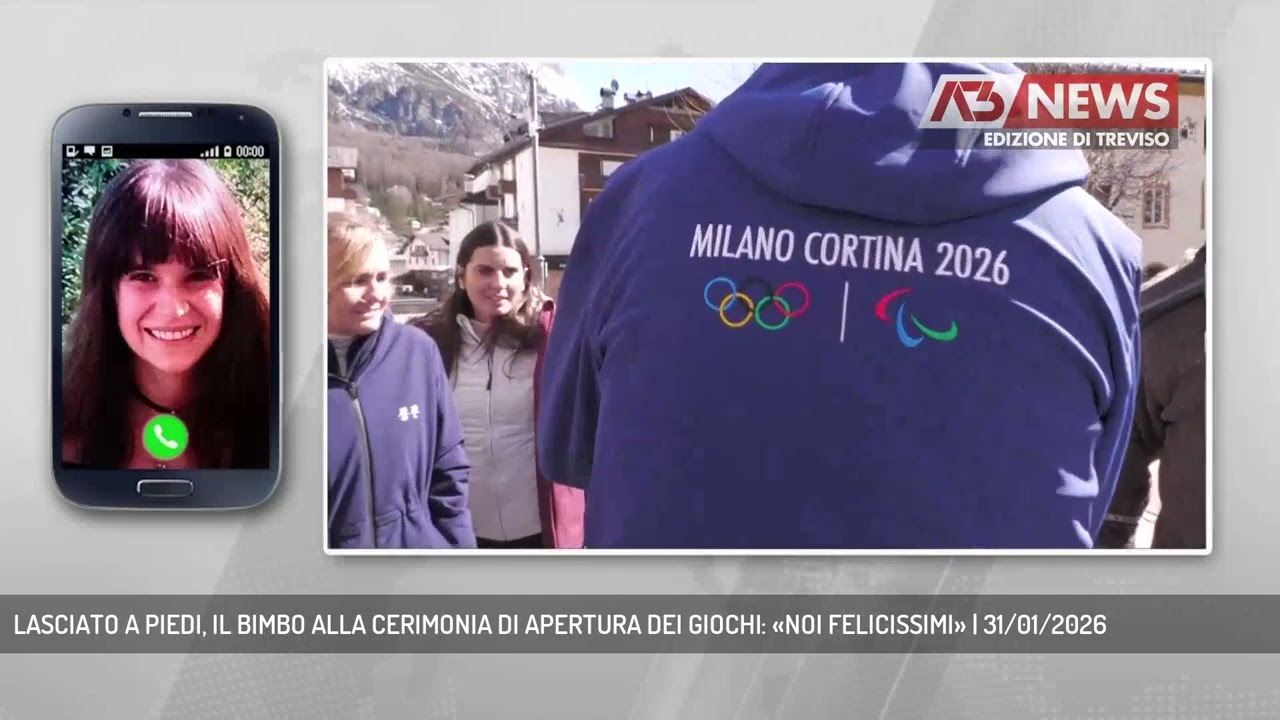 LASCIATO A PIEDI, IL BIMBO ALLA CERIMONIA DI APERTURA DEI GIOCHI: «NOI FELICISSIMI» | 31/01/2026
