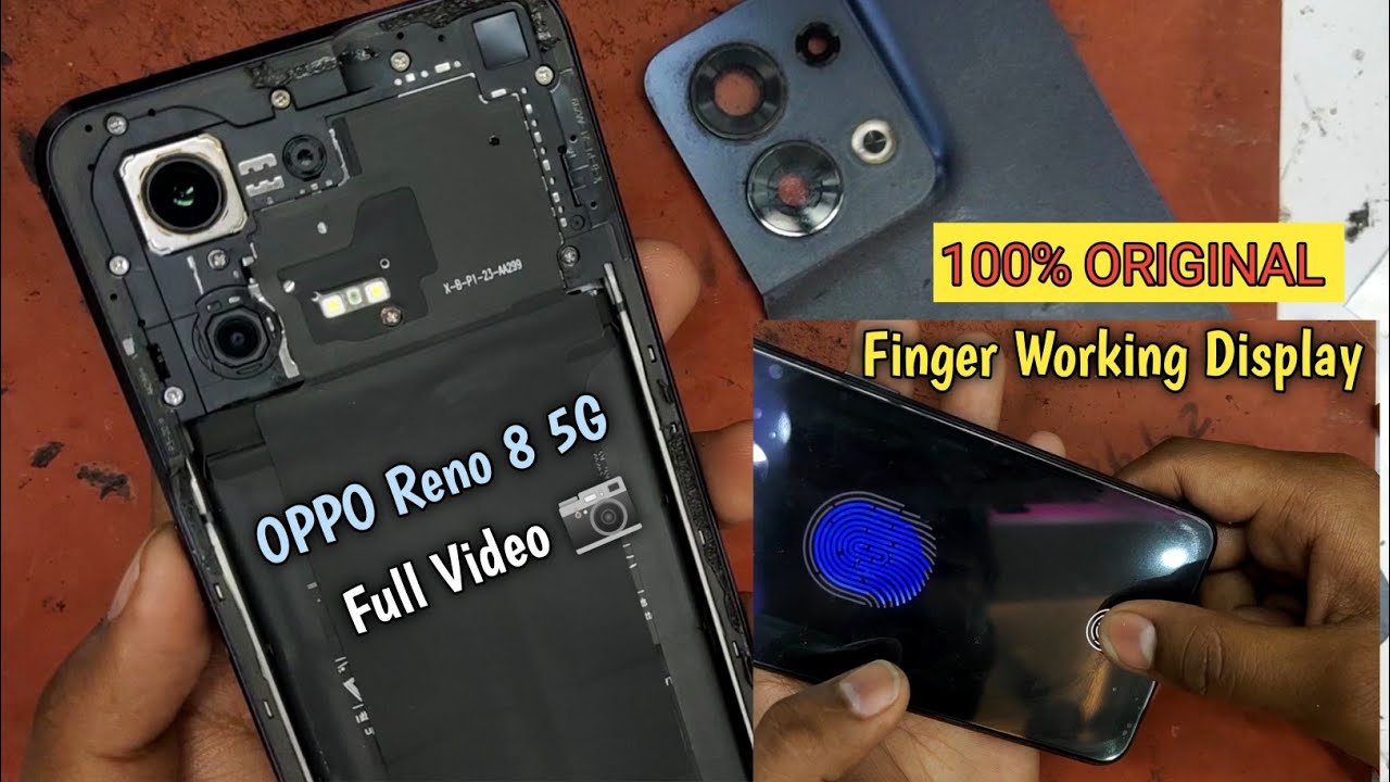 100% Original Care Fingerprint Working Screen chenge | Oppo Reno 8 5G Folder Change | OPPO Reno 8 5G